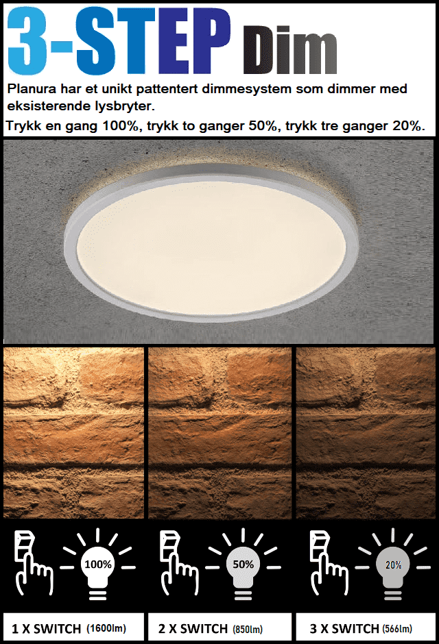 Taklampe Oja 18W LED 2700K IP20-5148 Taklampe Oja 18W LED 2700K IP20-5148