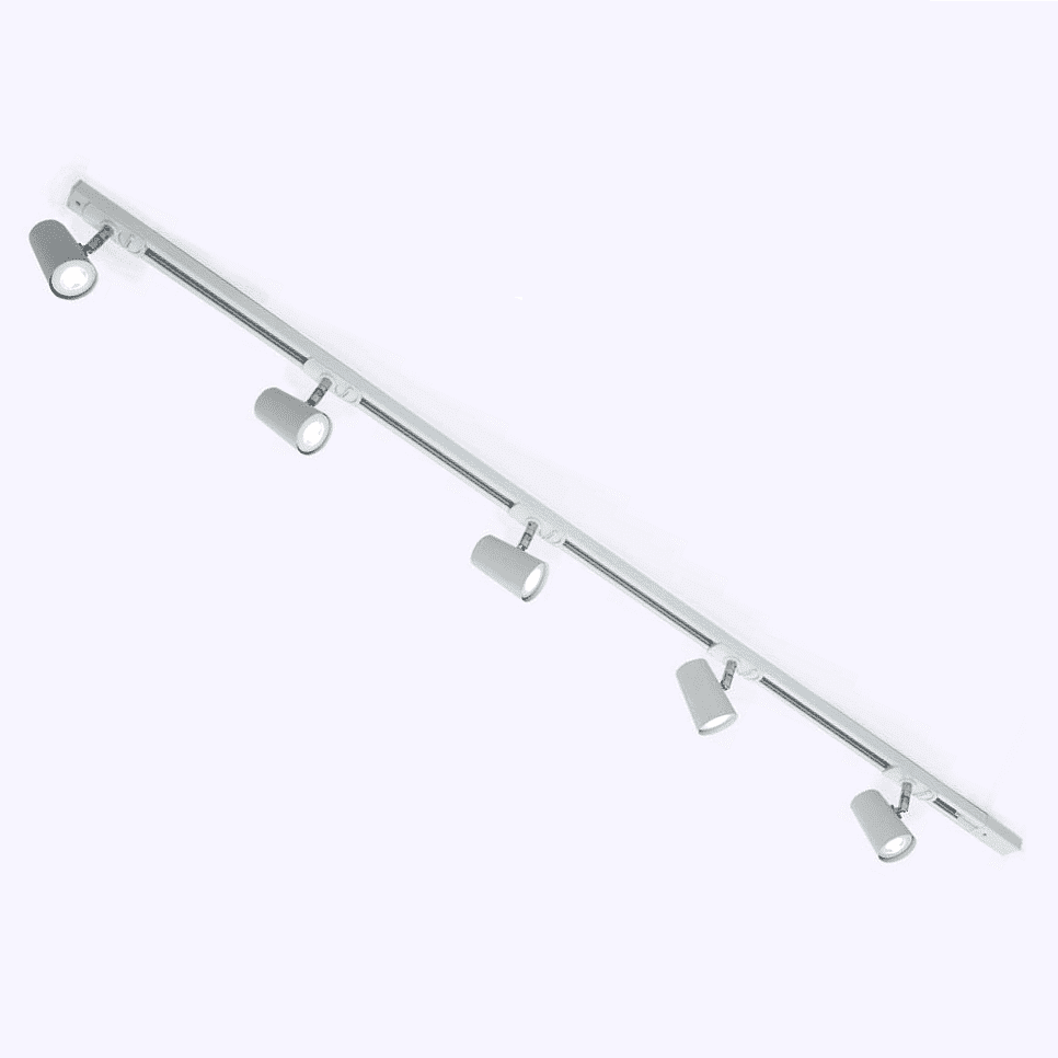 Trackline Conic 1,5M skinne M/ 5 Spot Hvit 5,5 Watt GU10 LED-0 Trackline Conic 1,5M skinne M/ 5 Spot Hvit 5,5 Watt GU10 LED-0