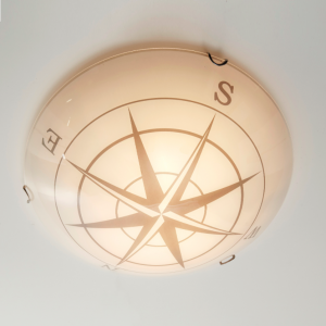 Kompass Taklampe Opal 2 x E14 Dia 40