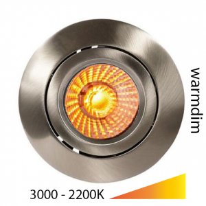 Charon Led Downlight Warmdim Iso 5W Børstet stål