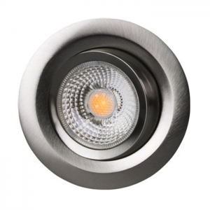 Saturn Led Downlight 360 iso 6W Børstet stål IP44
