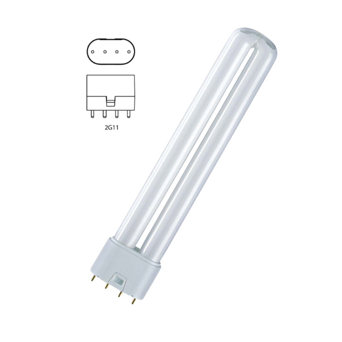 Kompaktlysrør 2G11 36W/830 Varmhvit Kompaktlysrør 2G11 36W 3000 k farge