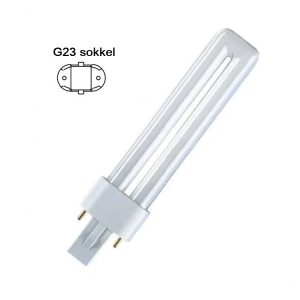 Kompaktlysrør G23 11W 3000 K farge