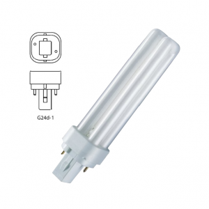 Kompaktlysrør 13W G24d-1 3000 k farge