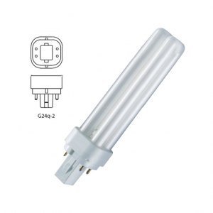 Kompaktlysrør 13W G2q-1 3000 k farge
