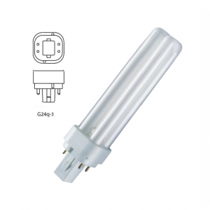Kompaktlysrør G24q-3 4-pins 830